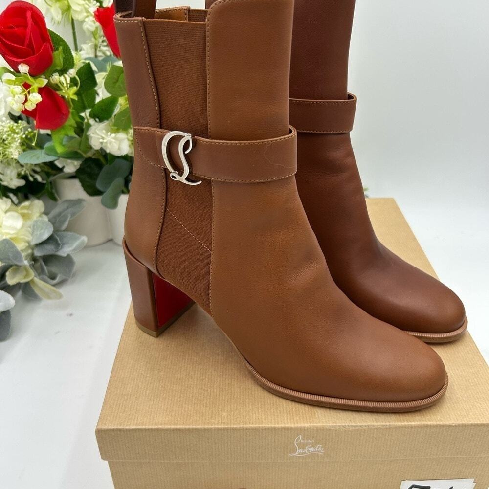 Women's Christian Louboutin Chelsea ankle booty 70 size 39.5 made in Italy